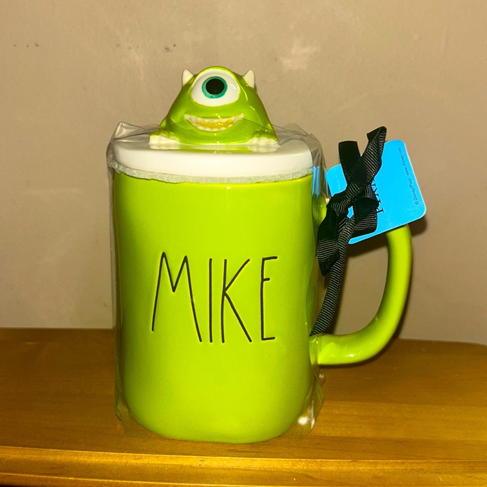 Rae Dunn along with PIXAR Mike Wazowski Mug with lid